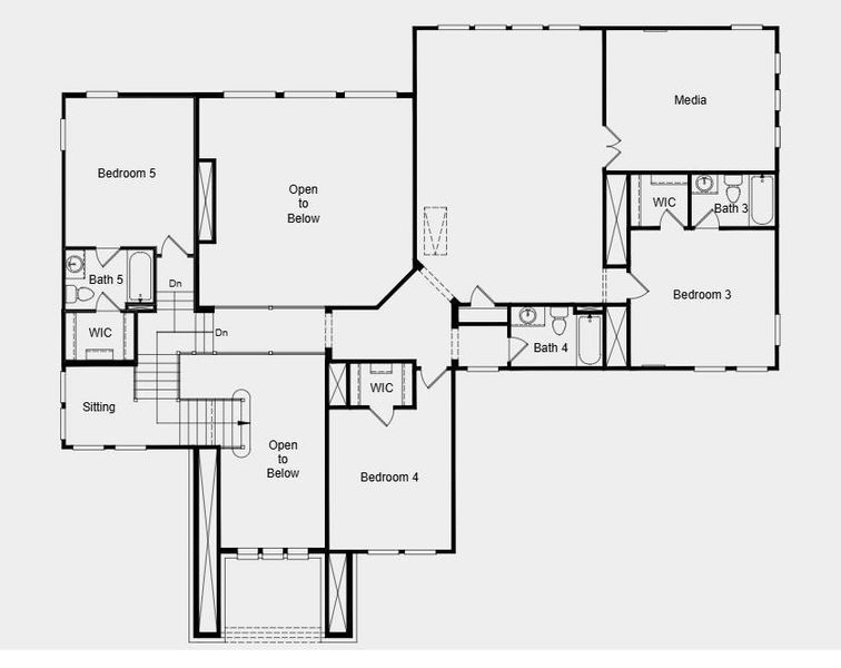 Additional highlights include: Media room, extended covered patio, dining room, and primary suite, free standing tub in primary bath, double front door, gourmet kitchen and linear fireplace.