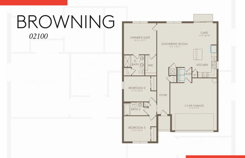 2D floor plan layout of this home in Caloosa Cove, Labelle, FL (Image 5).