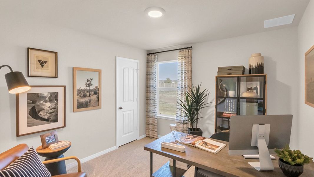 Representative furnished interior of a home built from the The Irvine by D.R. Horton in Monarch Ranch, Manor (Image 8). Representative furnished interior of a home built from the The Irvine by D.R. Horton in Monarch Ranch, Manor (Image 8).