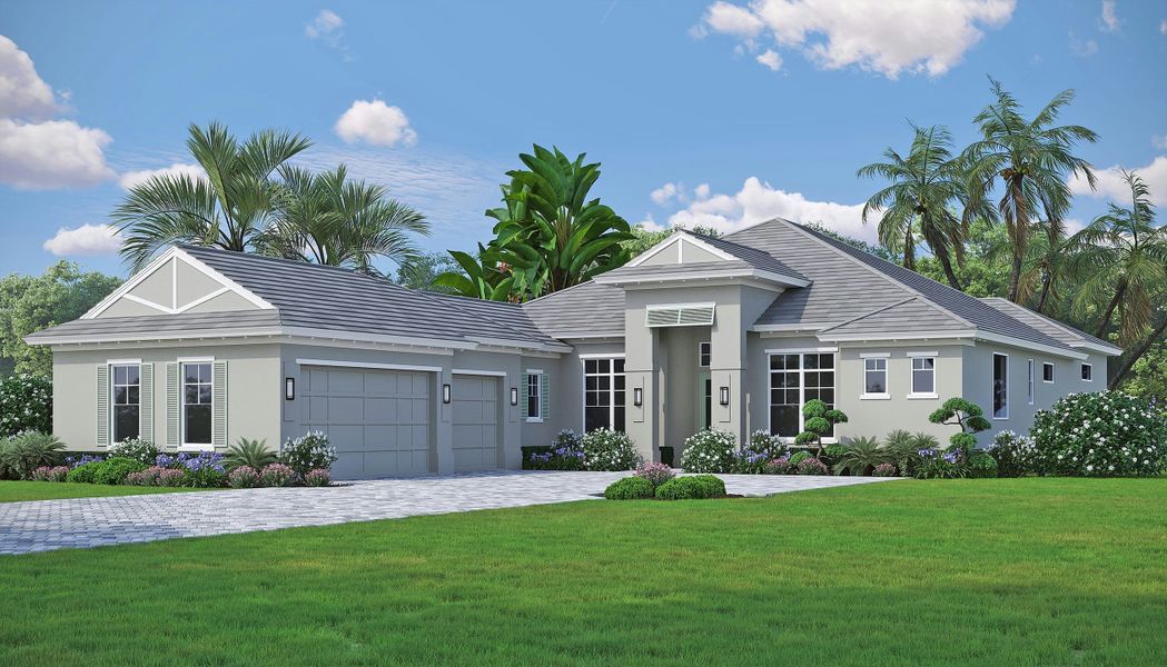 2D floor plan layout for the Tidewater by GHO Homes in The Reserve at Grand Harbor, Vero Beach, FL (Image 4).