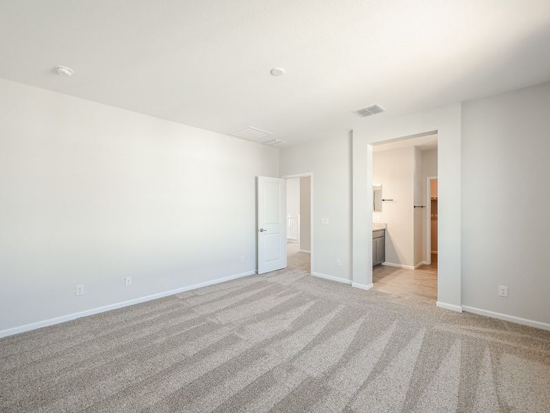 A long hallway with white walls. A long hallway with white walls.