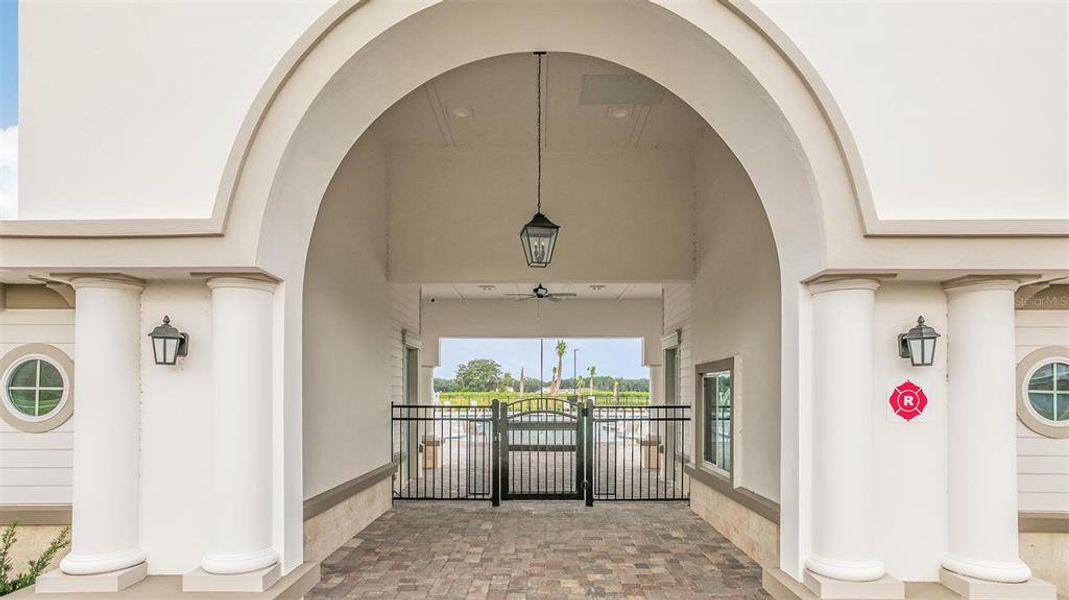 Exterior details and patio area of a home in Entrada, St. Augustine (Image 2). Exterior details and patio area of a home in Entrada, St. Augustine (Image 2).