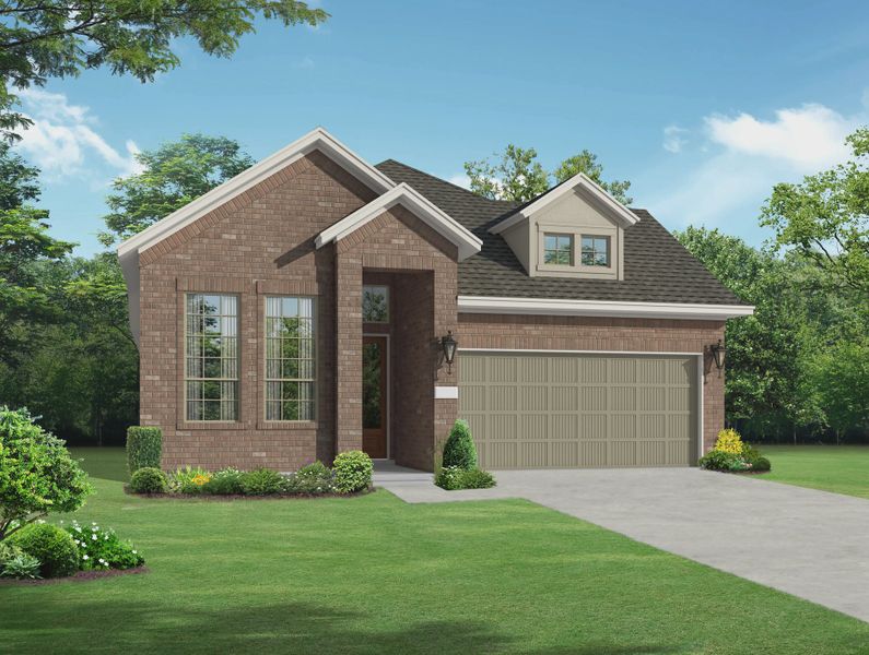 Representative exterior photo of a completed home built from the Oakley by Chesmar Homes in Brookewater 45's, Rosenberg, TX (Image 13).