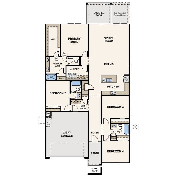 2D floor plan layout for the Geneva by Century Communities in Willow at Teravalis, Buckeye, AZ (Image 3). 2D floor plan layout for the Geneva by Century Communities in Willow at Teravalis, Buckeye, AZ (Image 3).