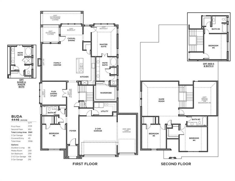 2D floor plan layout of this home in Tavolo Park, Fort Worth, TX (Image 5).