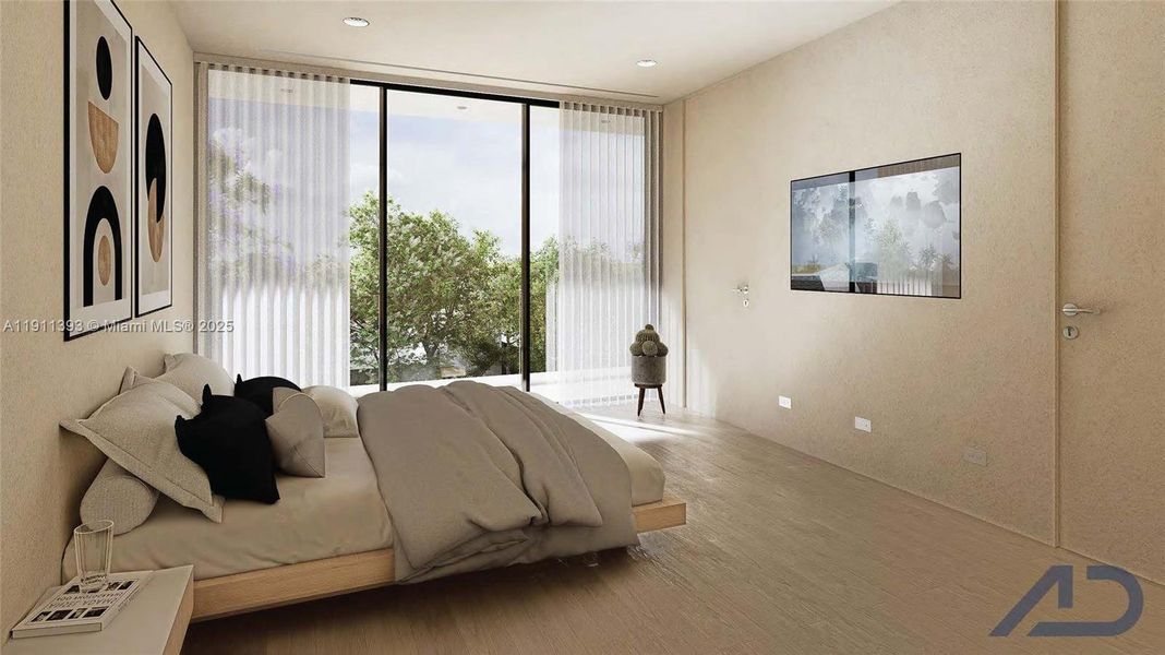 Furnished interior view inside a new home in , Miami Beach (Image 11).