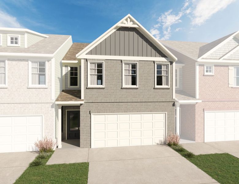 Representative exterior photo of a completed home built from the The Lexington by Direct Residential Communities in The Enclave at Whitewater Creek, Union City, GA (Image 10).