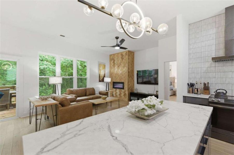 Furnished interior view inside a new home in , Atlanta (Image 38).
