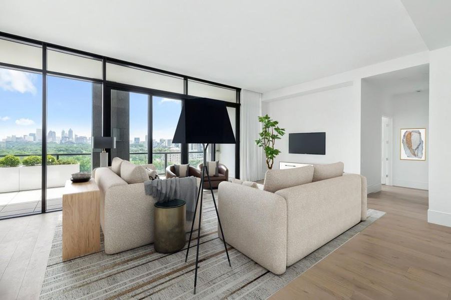 Furnished interior view inside a new home in , Atlanta (Image 13).