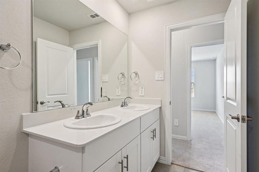 Furnished interior view inside a new home in Parks at Foster Crossing - Signature Series, Anna (Image 9).