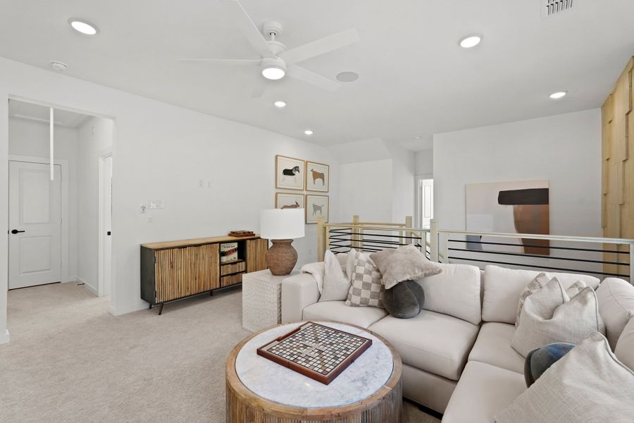Furnished interior view inside a new home in Elyson 45' & 70', Katy (Image 39).
