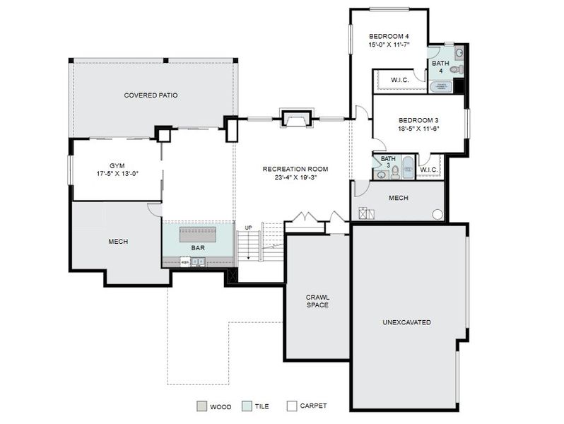 2D floor plan layout for the Walnut by Work Shop Colorado in Signature at Crystal Valley, Castle Rock, CO (Image 3). 2D floor plan layout for the Walnut by Work Shop Colorado in Signature at Crystal Valley, Castle Rock, CO (Image 3).