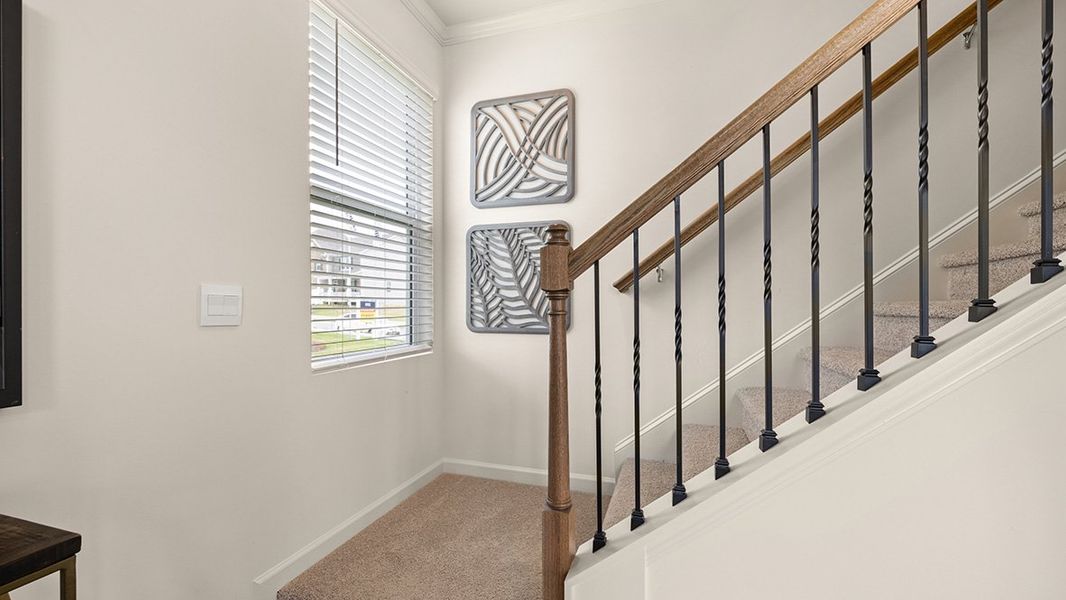 Representative furnished interior of a home built from the Penwell by D.R. Horton in Oakleigh Glen, Dallas (Image 10).