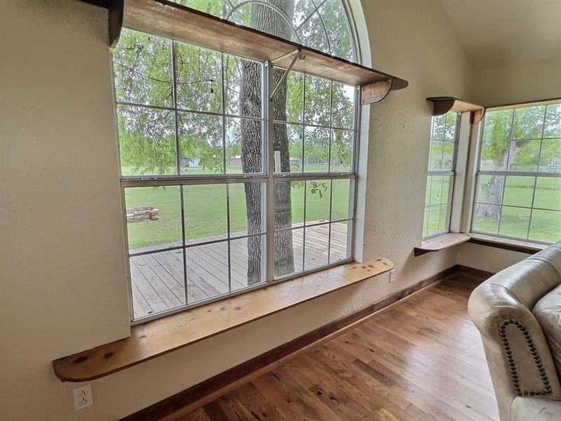 Large picture window in living area