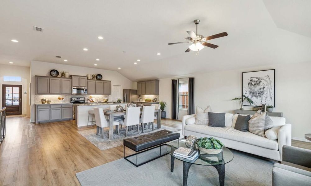 Front exterior of a new home in Rainbow Ridge, Fort Worth, TX, highlighting curb appeal (Image 6). Front exterior of a new home in Rainbow Ridge, Fort Worth, TX, highlighting curb appeal (Image 6).