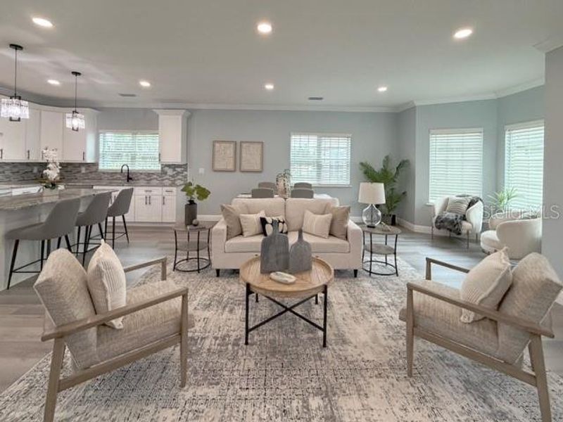 Furnished interior view inside a new home in , Tarpon Springs (Image 7). Furnished interior view inside a new home in , Tarpon Springs (Image 7).