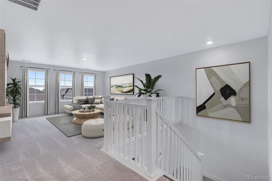 Furnished interior view inside a new home in Vantage, Berthoud (Image 14). Furnished interior view inside a new home in Vantage, Berthoud (Image 14).