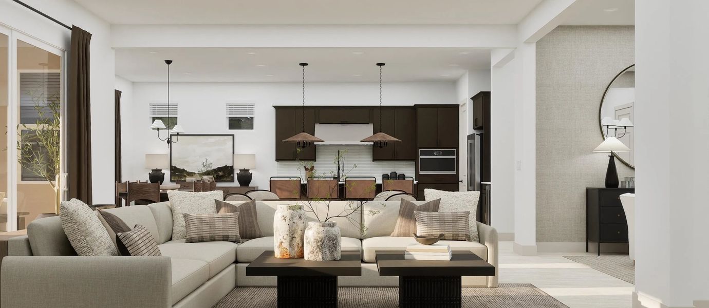 Representative furnished interior of a home built from the Easton Plan 6222 by Lennar in Saddleback, Peoria (Image 4).