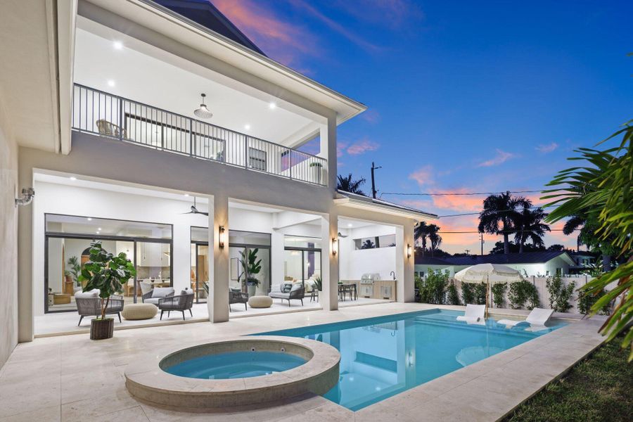 Exterior details and patio area of a home in , Delray Beach (Image 3). Exterior details and patio area of a home in , Delray Beach (Image 3).