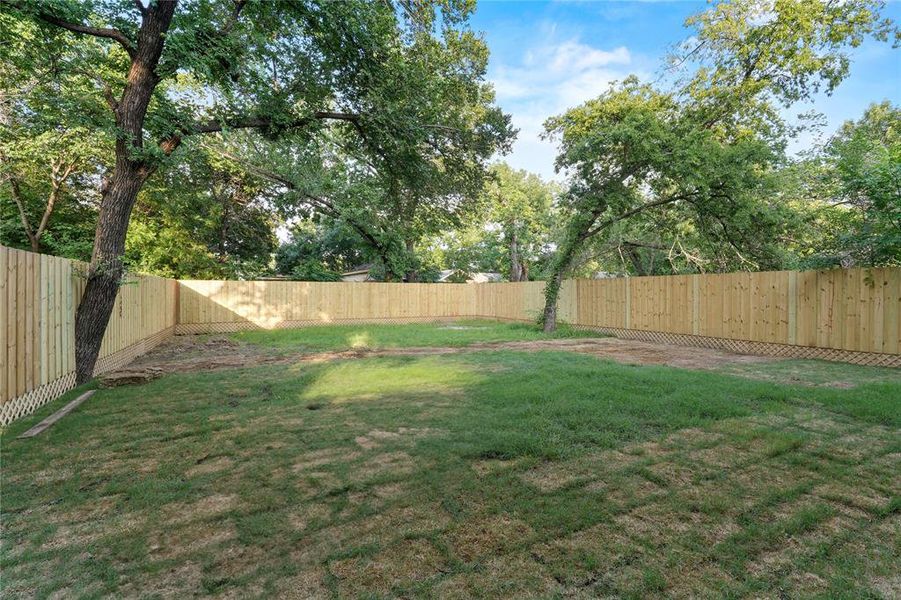 View of fenced backyard View of fenced backyard