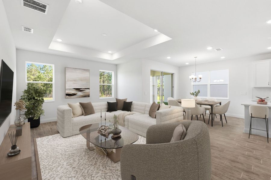 Furnished interior view inside a new home in Tamarack at Two Rivers, Zephyrhills (Image 4).
