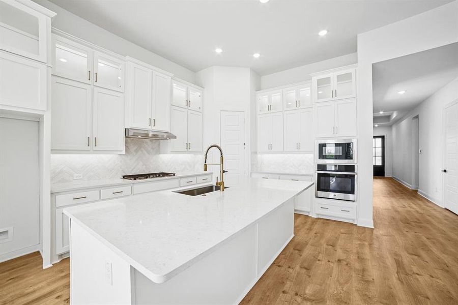 Furnished interior view inside a new home in Pecan Square - Gardens, Northlake (Image 12). Furnished interior view inside a new home in Pecan Square - Gardens, Northlake (Image 12).