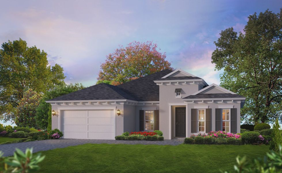Representative exterior photo of a completed home built from the Juliette II by ICI Homes in Plantation Bay, Ormond Beach, FL (Image 2).