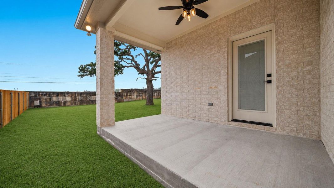Exterior details and patio area of a home in , Giddings (Image 1). Exterior details and patio area of a home in , Giddings (Image 1).
