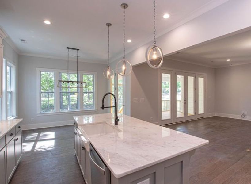Representative furnished interior of a home built from the Atkinson by True Homes in Edgewater - Harbor Pointe, Lancaster (Image 8).