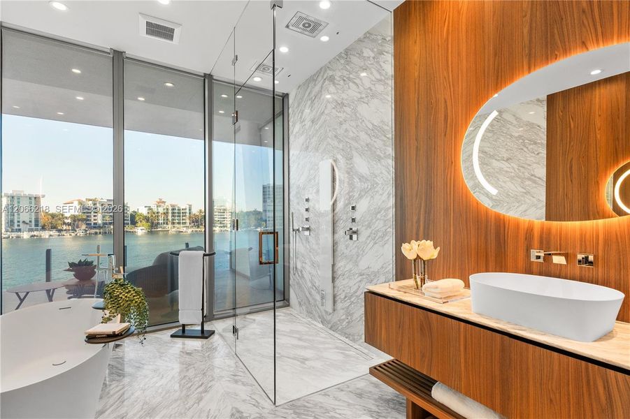 Furnished interior view inside a new home in , Miami (Image 14).