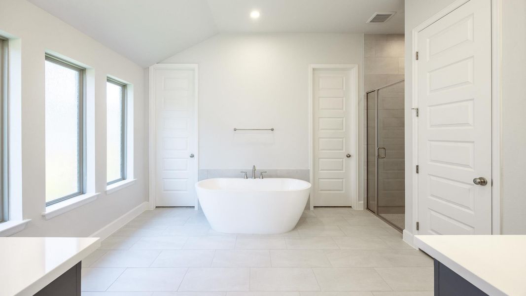 Furnished interior view inside a new home in Parkside on the River, Georgetown (Image 9).