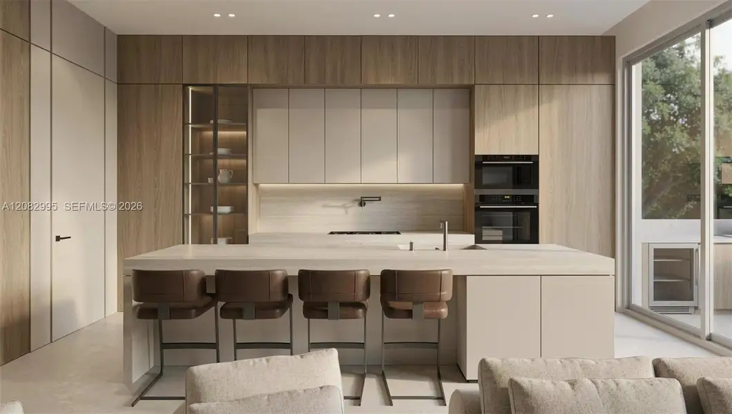 Furnished interior view inside a new home in , Miami Springs (Image 7).