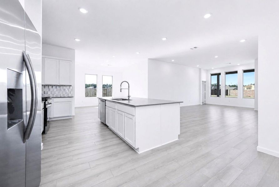Furnished interior view inside a new home in The Trails, New Caney (Image 4).