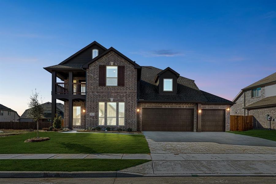 Front exterior of a new home in West Crossing, Anna, TX, highlighting curb appeal (Image 2).