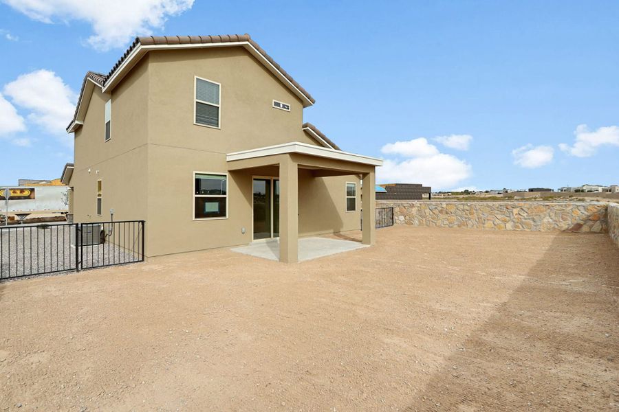Exterior details and patio area of a home in Emerald Estates, Horizon City (Image 3). Exterior details and patio area of a home in Emerald Estates, Horizon City (Image 3).