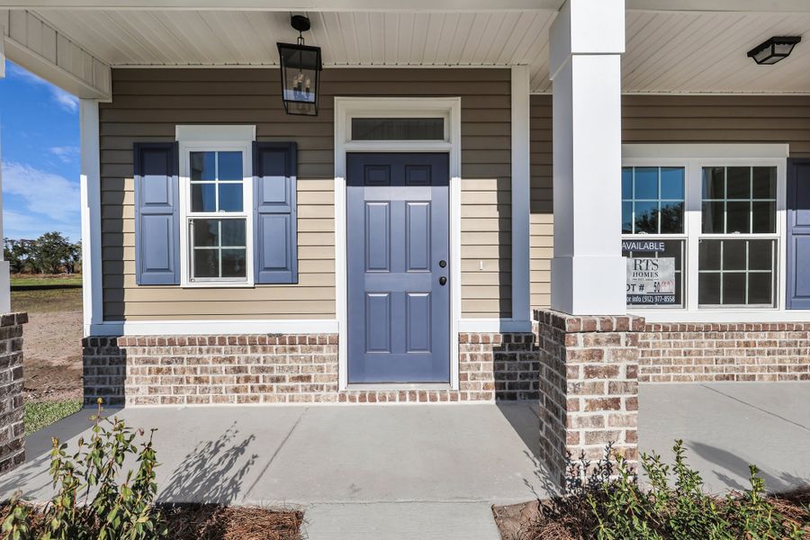 Representative exterior details of a home built from the The Screven by RTS Homes in Tibet Road at Sassafras, Allenhurst (Image 3).