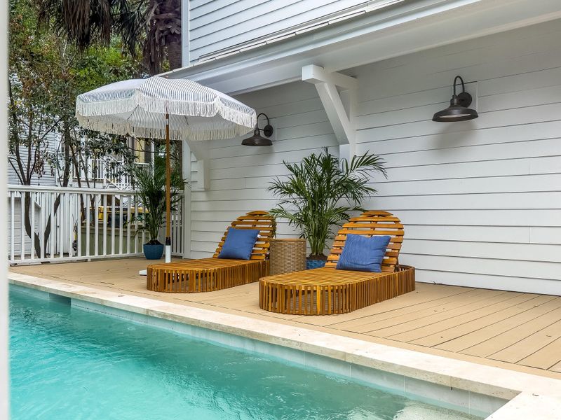 Exterior details and patio area of a home in , Isle Of Palms (Image 36). Exterior details and patio area of a home in , Isle Of Palms (Image 36).