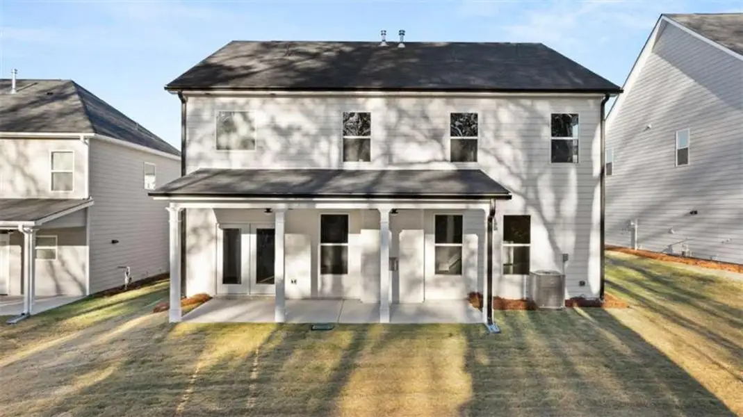 Exterior details and patio area of a home in Water Oak Estates, Lawrenceville (Image 3).