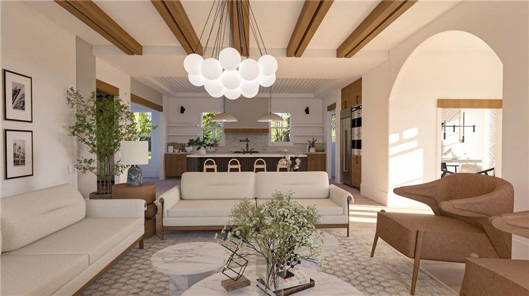 Furnished interior view inside a new home in Echo at Crabapple, Milton (Image 9).