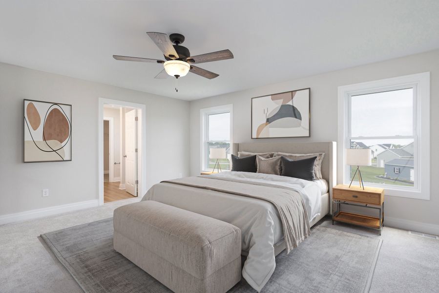Representative furnished interior of a home built from the The Dorchester by Forbes Capretto Homes in Sandywood Circle, Grand Island (Image 12).