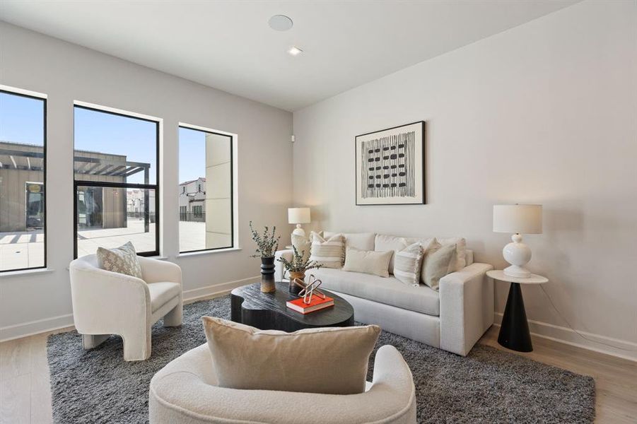 Furnished interior view inside a new home in , Dallas (Image 7).