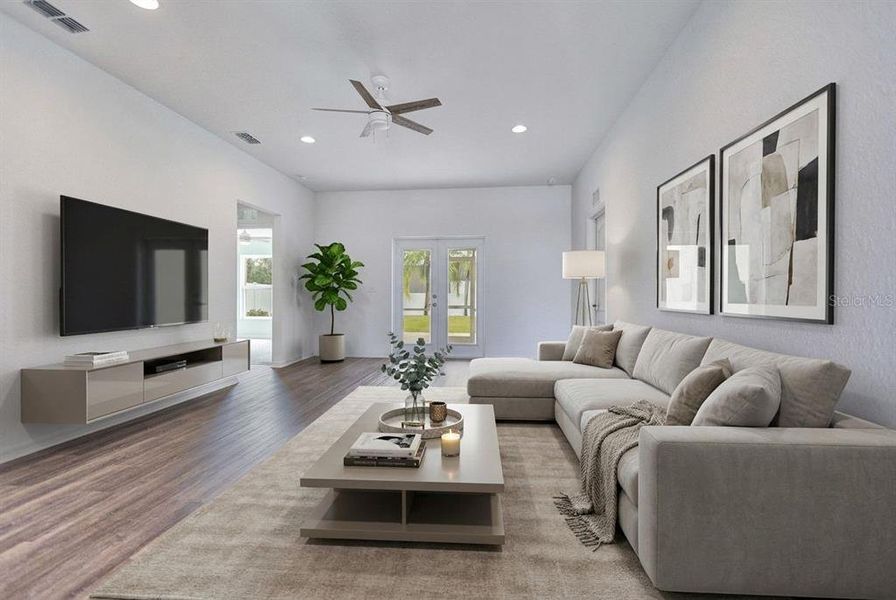 Furnished interior view inside a new home in Sand Lake Groves, Bartow (Image 8). Furnished interior view inside a new home in Sand Lake Groves, Bartow (Image 8).