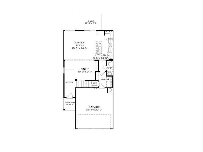 2D floor plan layout for the The Augusta A by Davidson Homes LLC in South Ranch Southern Collection, Prescott, AZ (Image 3).