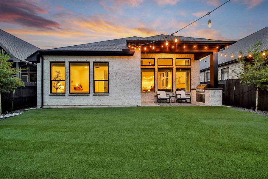 Exterior details and patio area of a home in , Magnolia (Image 3). Exterior details and patio area of a home in , Magnolia (Image 3).