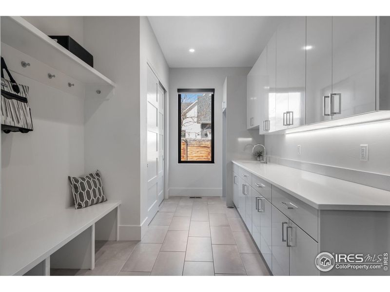 Extra large mudroom with 1 of 3 laundry