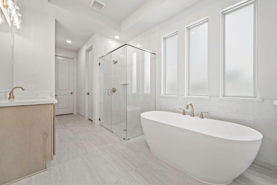 Furnished interior view inside a new home in Bridgeland, Cypress (Image 6).