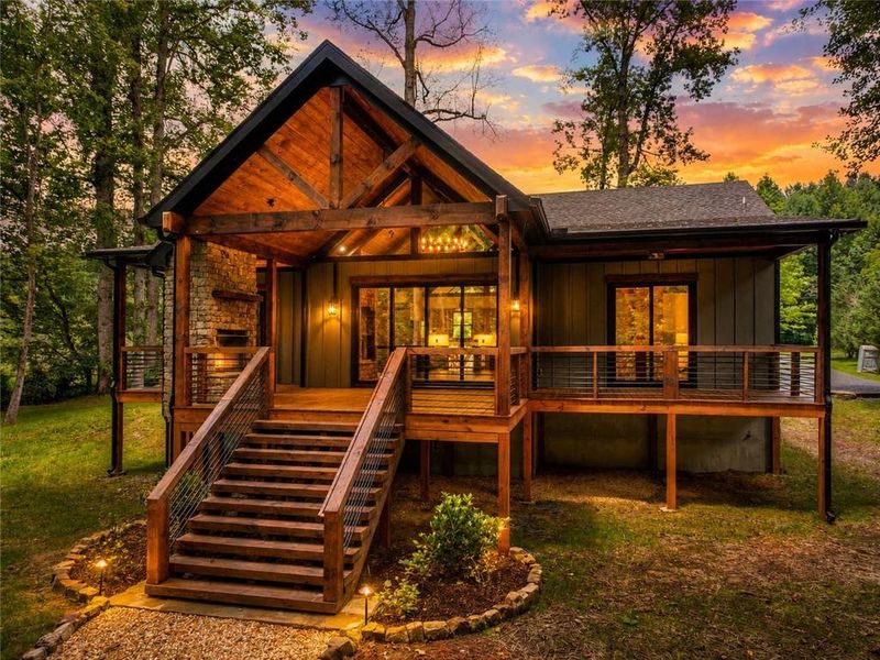 Exterior details and patio area of a home in , Ellijay (Image 23).