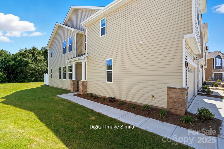 Exterior details and patio area of a home in Bailey Run, Charlotte (Image 3). Exterior details and patio area of a home in Bailey Run, Charlotte (Image 3).
