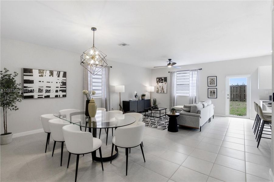 Furnished interior view inside a new home in , Miami (Image 5).