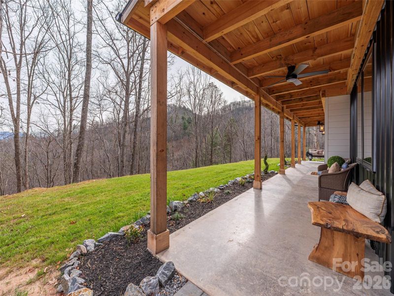 Exterior details and patio area of a home in , Waynesville (Image 18).
